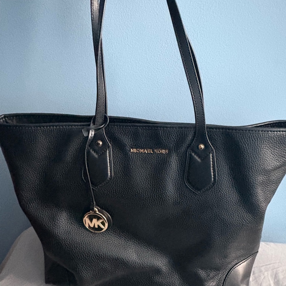 Michael Kors Black Pebbled Leather Tote